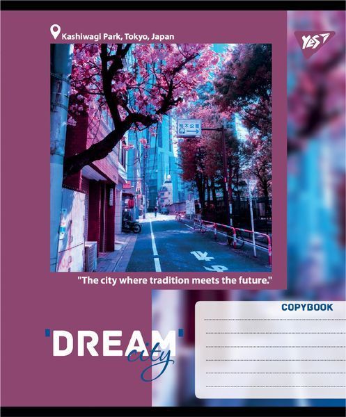 Зошит учнівський шкільний Yes Dream City А5 24 аркушів лінія 767700 фото