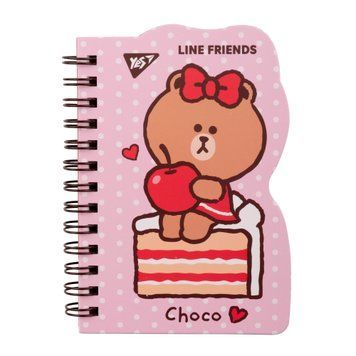 Блокнот Yes Line Friends Choco В7 60 листов клетка 151808 фото
