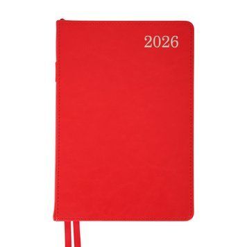 Ежедневник А5 Leo Planner датированный 2026 "City", твердый, красный, 368 страниц 252666 фото