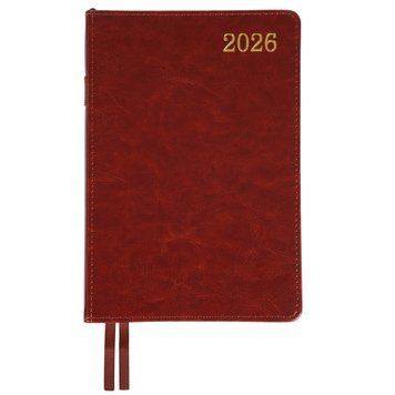 Ежедневник А5 Leo Planner датированный 2026 "City", твердый, коричневый, 368 страниц 252668 фото