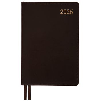 Ежедневник А5 Leo Planner датированный 2026 "Aldento", интегральный, темно-коричневый, 368 стран 252673 фото