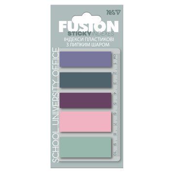 Індекси пластикові Yes Fusion 15*50мм 20*50мм 100 шт (5х20) 170499 фото