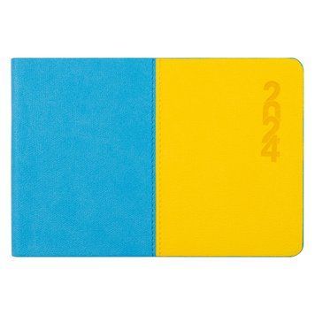 Еженедельник 10х15см Leo Planner датированный 2024 Tiffany желто голубой 128 стр 252465 фото