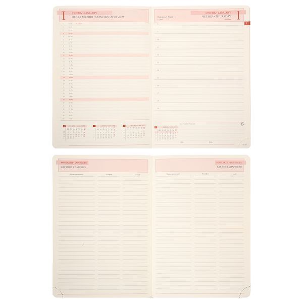 Ежедневник А5 Leo Planner датированный 2026 "Bloom", твердый, 368 страниц 252683 фото