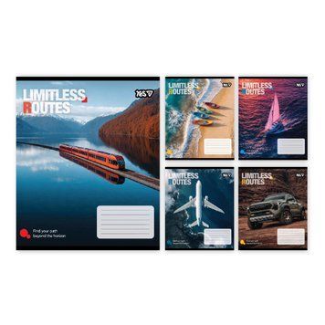 Зошит шкільний Yes Limitless routes А5 36 аркушів клітинка 769038 фото