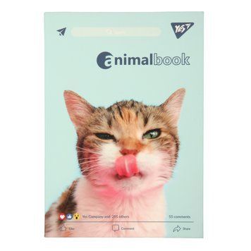 Блокнот YES Animalbook А6 64 аркуші лінія 152089 фото