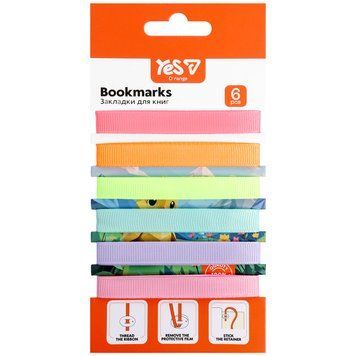 Закладки для книг Yes Orange Line 6 шт пастельні кольори 708849 фото