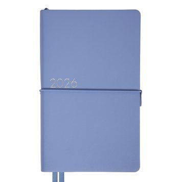 Ежедневник 12х20 см Leo Planner датированный 2026 "Glory", мягкий, голубой, 352 страницы 252631 фото