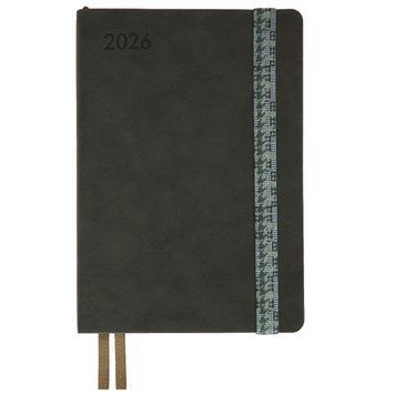 Ежедневник А5 Leo Planner датированный 2026 "Polo", мягкий, графитовый, 368 страниц 252694 фото