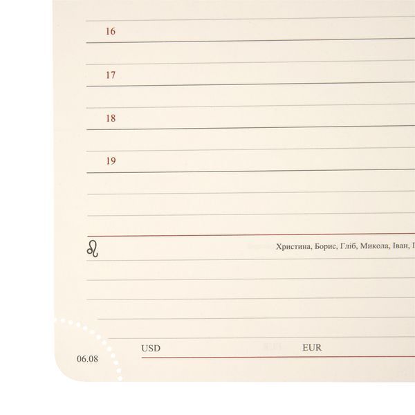 Ежедневник 12х20 см Leo Planner датированный 2026 "Glory", мягкий, черный, 352 страницы 252632 фото