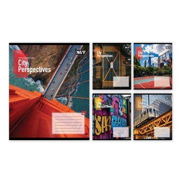 Зошит шкільний Yes City perspectives А5 24 аркушів лінія 769074 фото