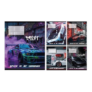 Зошит шкільний Yes Drift А5 18 аркушів лінія 768883 фото